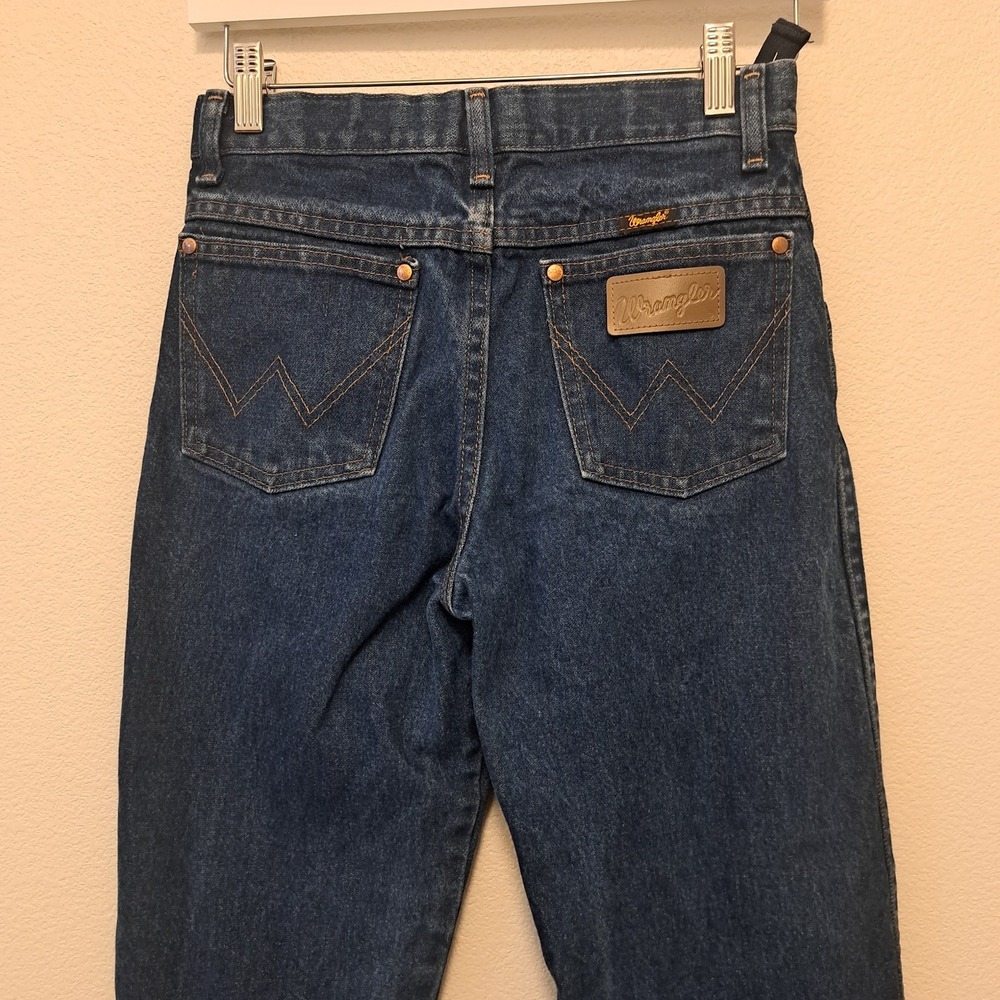 Wrangler 13MWZBP Kids Cowboy Cut Original Fit Dark Wash Denim Jeans Size 14 Reg